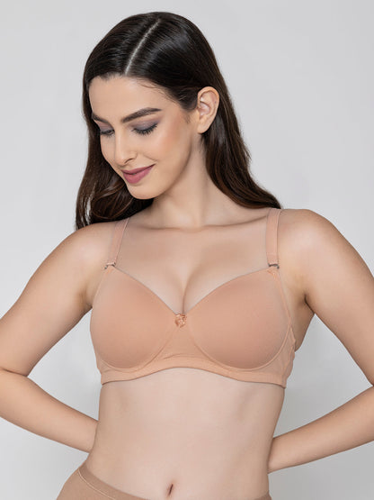 Seamless Cups Lightweight Padded Non-Wired T-Shirt Bra | BZB1114