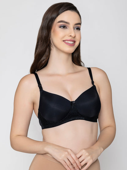 Non-Wired Comfort Full Coverage Lace T-Shirt Bra | BZB1115