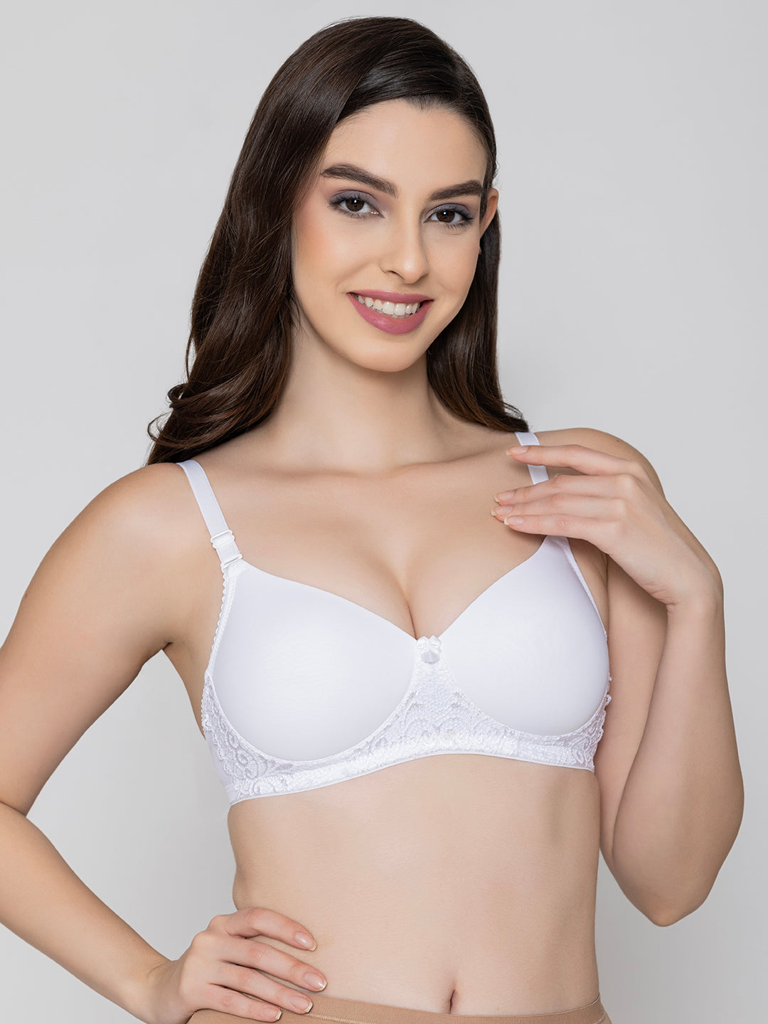 Non-Wired Comfort Full Coverage Lace T-Shirt Bra | BZB1115